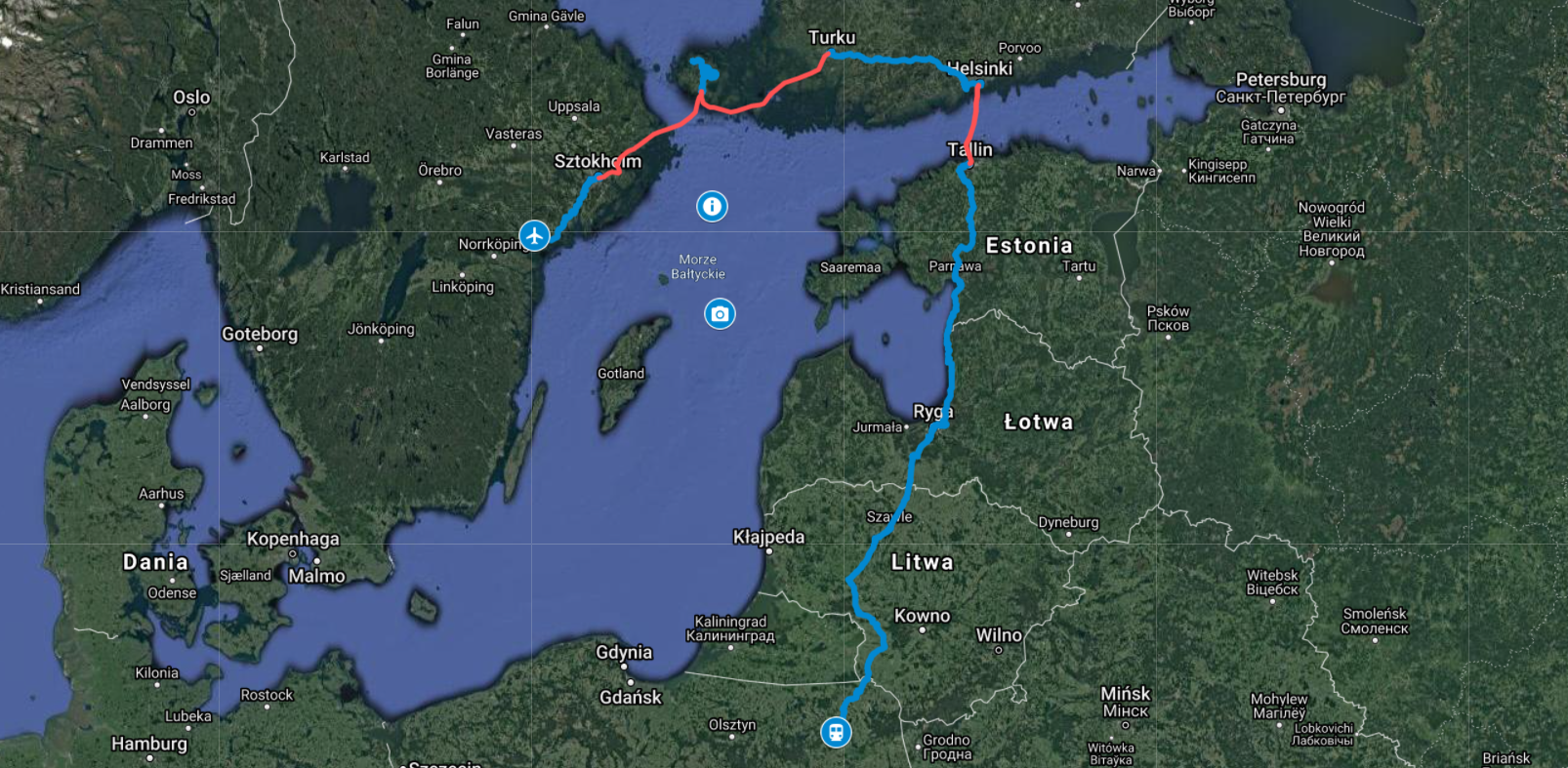 Nadmorski szlak rowerowy R10 mapa, Wyprawa rowerowa wokół Bałtyku